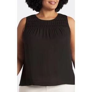 Daniel Rainn Odela Mixed Material Top‎ Black 2XL